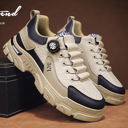 Low-top Martins Boots Swivel elastic Buckle Fashionable sneaker Spring and Autumn Comfortable Wear-resistant Thick-soled Boot Boots