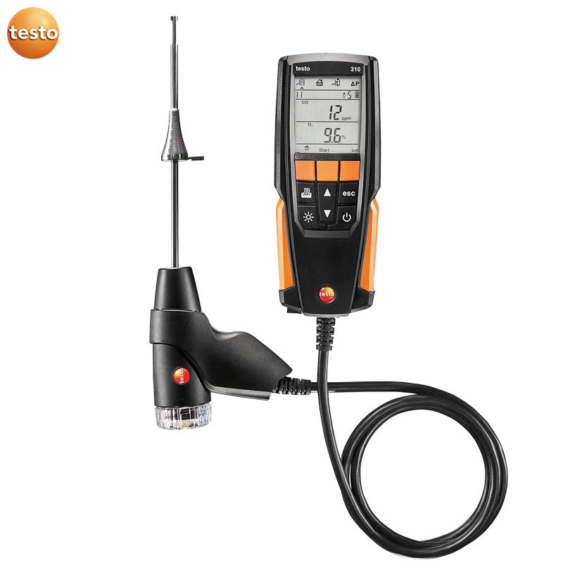 Testo Testo310 Boiler Flue Gas Analyzer Combustion Efficiency Detector Smoke Temperature Flue Gas Coo2 Tester