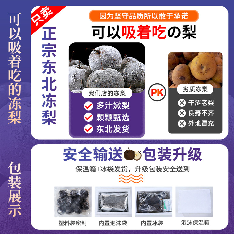 Frozen Pears, Northeastern Pears, Flower Cover Pears, Frozen Autumn Pears, Big Black Pears, Apple Pears, Fresh Fruits, Seasonal Whole Box, Yanbian 1