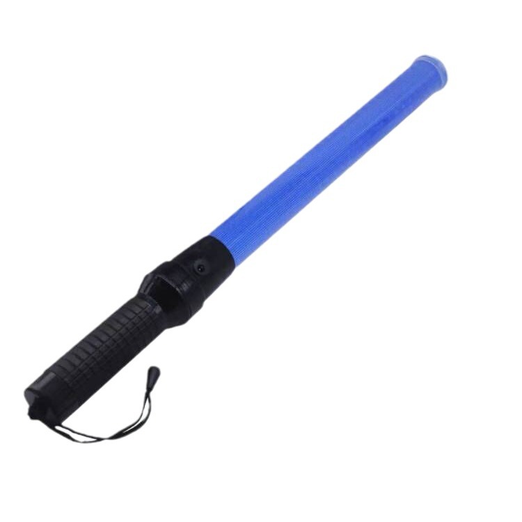 54cm Rechargeable Baton Red and Blue Flash Warning Stick Always on Performance Silver Light Stick Traffic Evacuation Guidance
