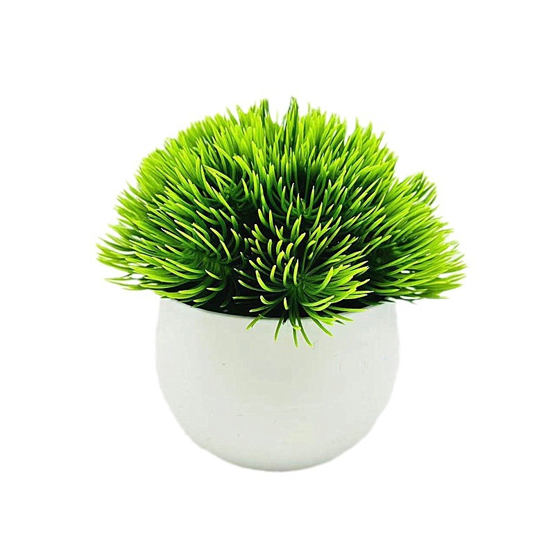 Simulated Potted Plant Straw Paper Paddle Hemispheric Mini Decorative Ball Bonsai Artificial Green Plant Home Decoration Hot Selling