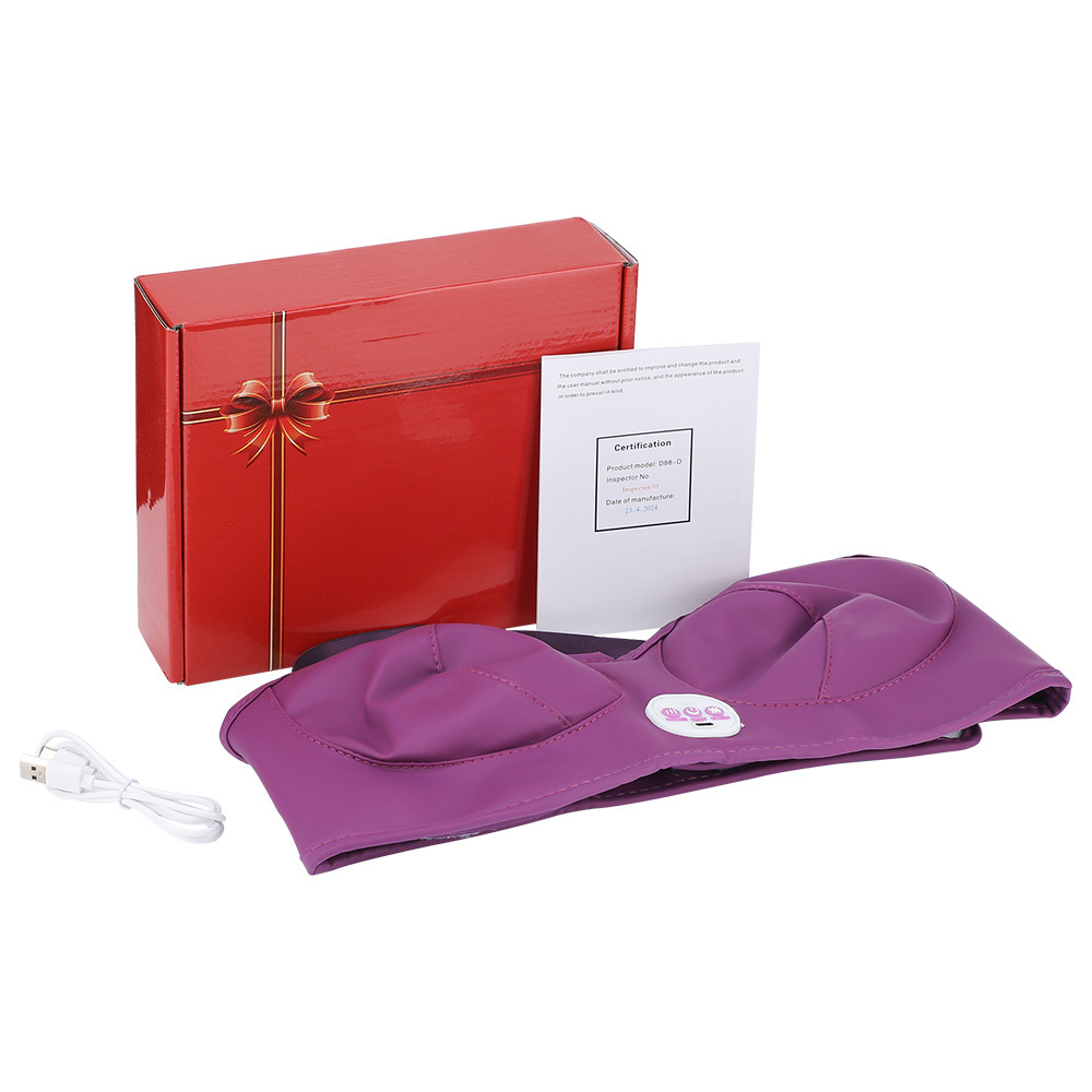 Amazon cross-border electric chest massage instrument charging smart vibration massage hot compress massager underwear wholesale