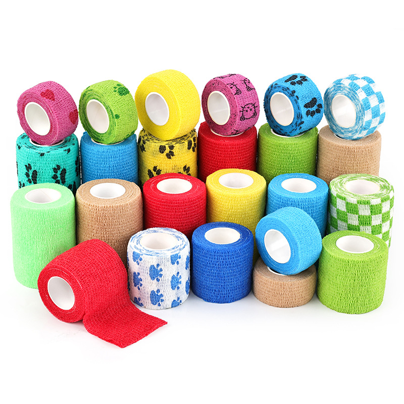 Factory direct protective self-adhesive elastic bandage color non-woven tattoo finger elastic bandage self-adhesive bandage