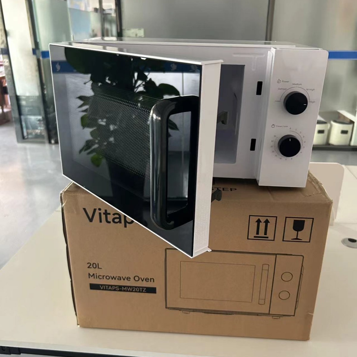 25L Microwave Oven Export European and British Household Multi-Functional Turntable Mechanical Visual Microwave Oven