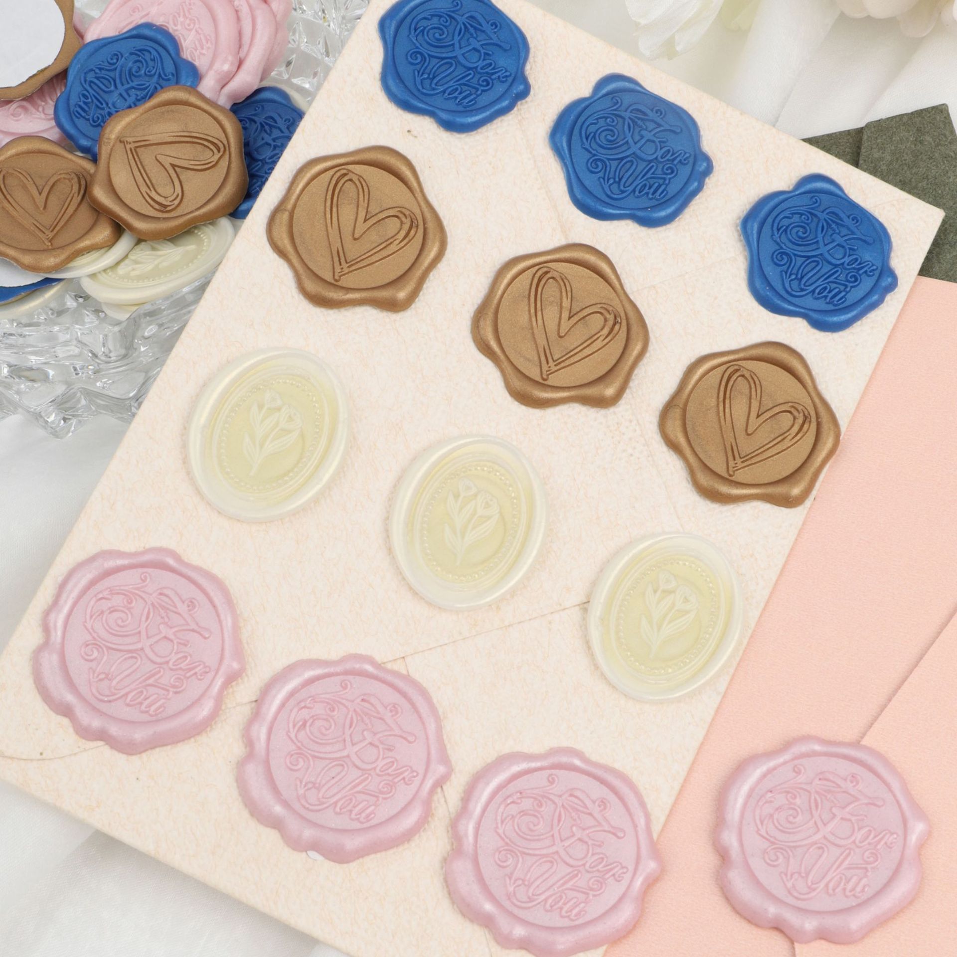 Cross-Border New Product Fire Paint Wax Label Manufacturer Customized Wax Label Sticker Envelope Label Fire Paint Seal Sticker Fire Paint Wax Label