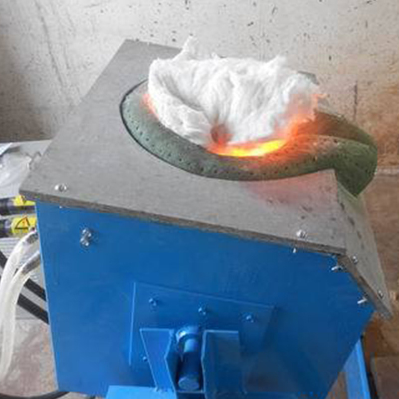 Factory direct supply medium frequency melting furnace dumping type small melting gold silver copper aluminum iron scrap metal medium frequency induction heating furnace