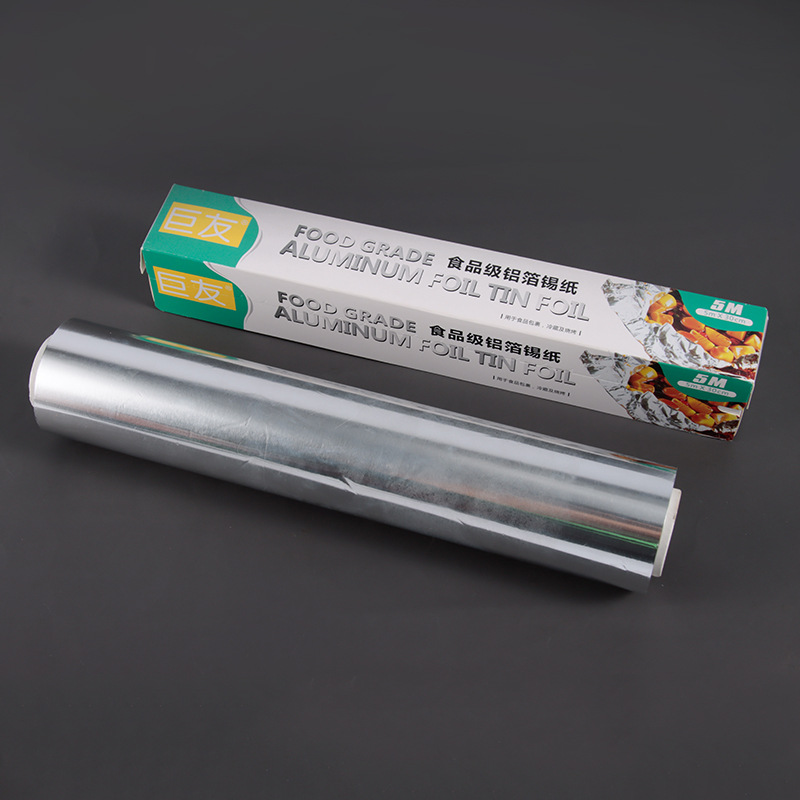 Disposable Barbecue Aluminum Foil Tin Foil Large Roll Thickeneded Food Grade Tin Foil Household Oven Takeaway Packaging Aluminum Foil