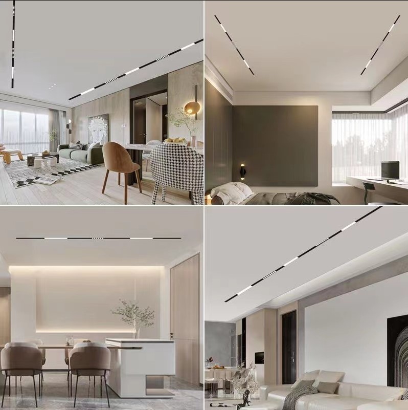 Foreign trade special magnetic track lamp soft film ceiling lighting embedded concealed embedded lamp track spotlight