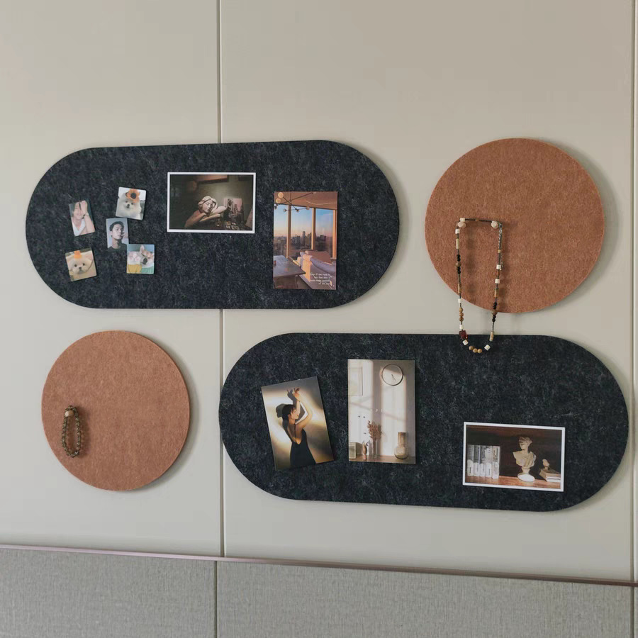 Ins Photo Wall Felt Board Self-adhesive Key Jewelry Glasses Storage Wall Stickers Bedroom Dormitory Wall Desktop Decoration