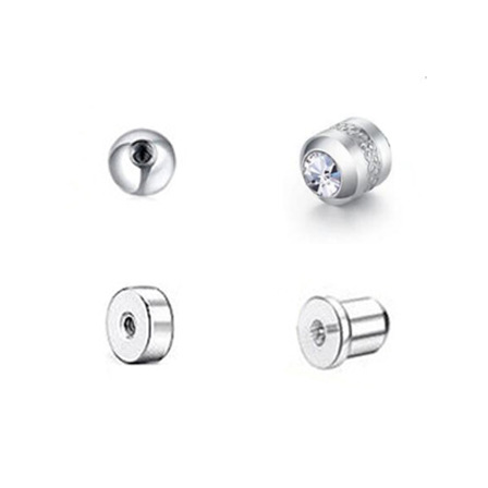 Аксессуары, круглые шарики из нержавеющей стали и титана, полудырка, беруши, стальные шарики, аксессуары для берушей 0.8мм