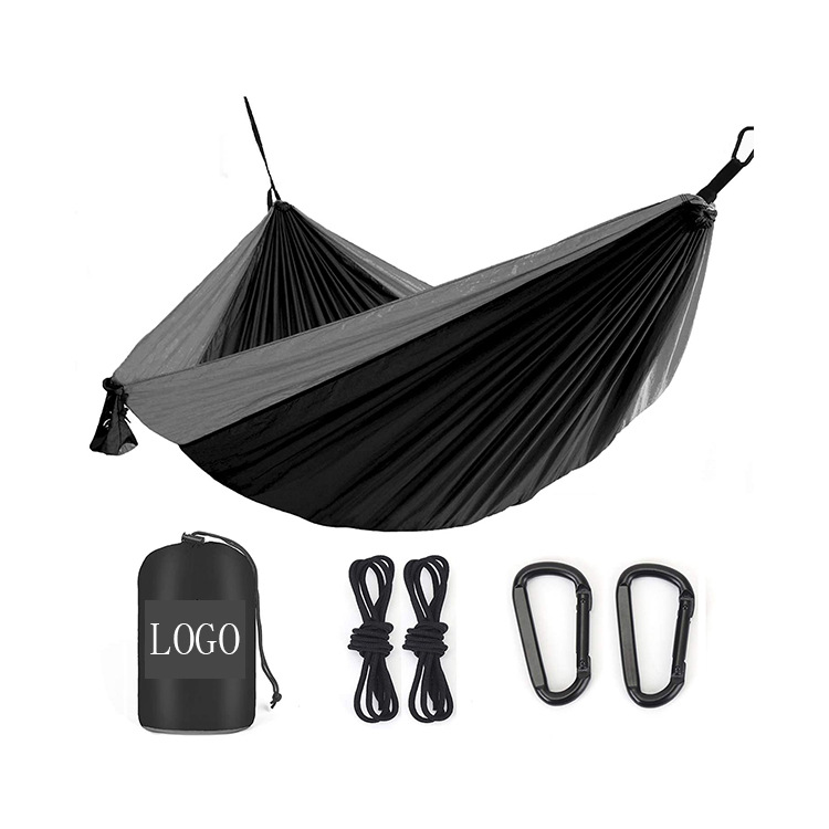 Factory direct double nylon hammock outdoor camping ultra light portable nylon parachute cloth color matching hammock