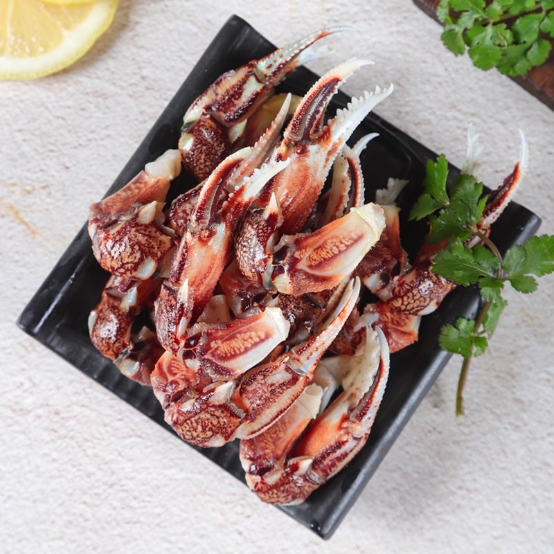 Large frozen sand crab tongs fresh frozen fresh crab foot tongs raw pickled drunk crab tongs ingredients commercial wholesale seafood