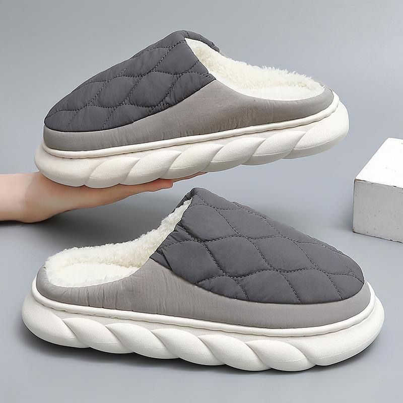 Deodorant plus size Cotton Slippers Men's Winter Indoor Home and Household Non-Slip Warm Fluffy Slippers for Men in Winter