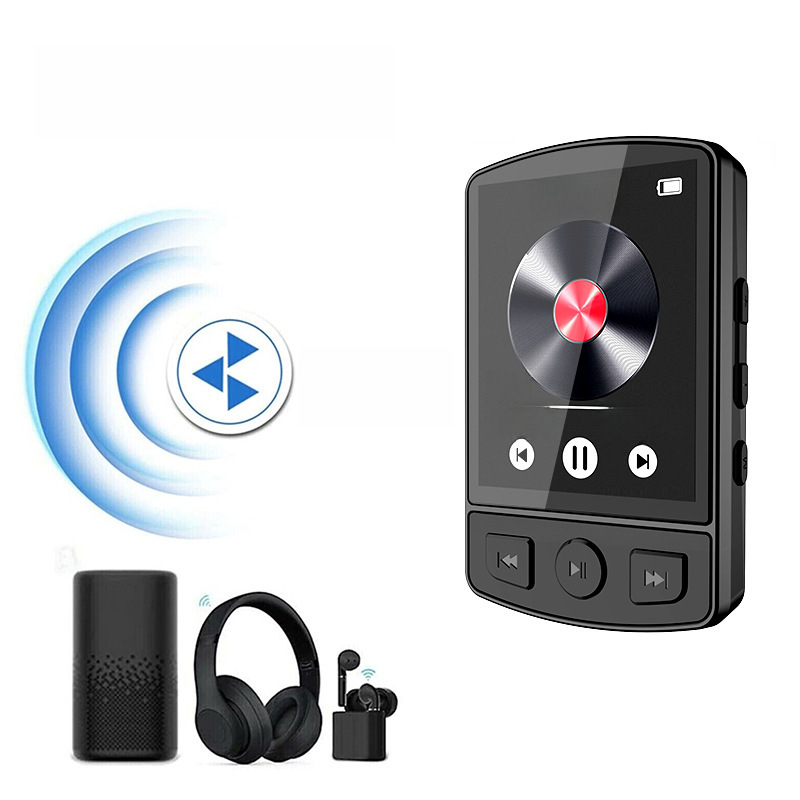 (Private model) factory wholesale sports back Clip MP3/MP4 recording 1.8-inch large screen Bluetooth sports clip FM