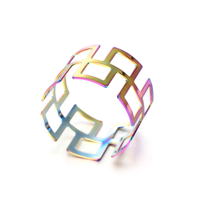 All kinds of napkin ring customized metal plating hollow diamond-embedded napkin buckle hotel dedicated for table decoration mouth cloth ring