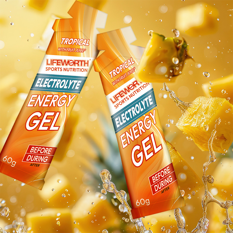 Cross-Border Tk Hot-Selling Electrolyte Energy Gel for Sports, Running, Marathon, Cycling, Trail Running, Fruity Flavor Electrolyte Customization