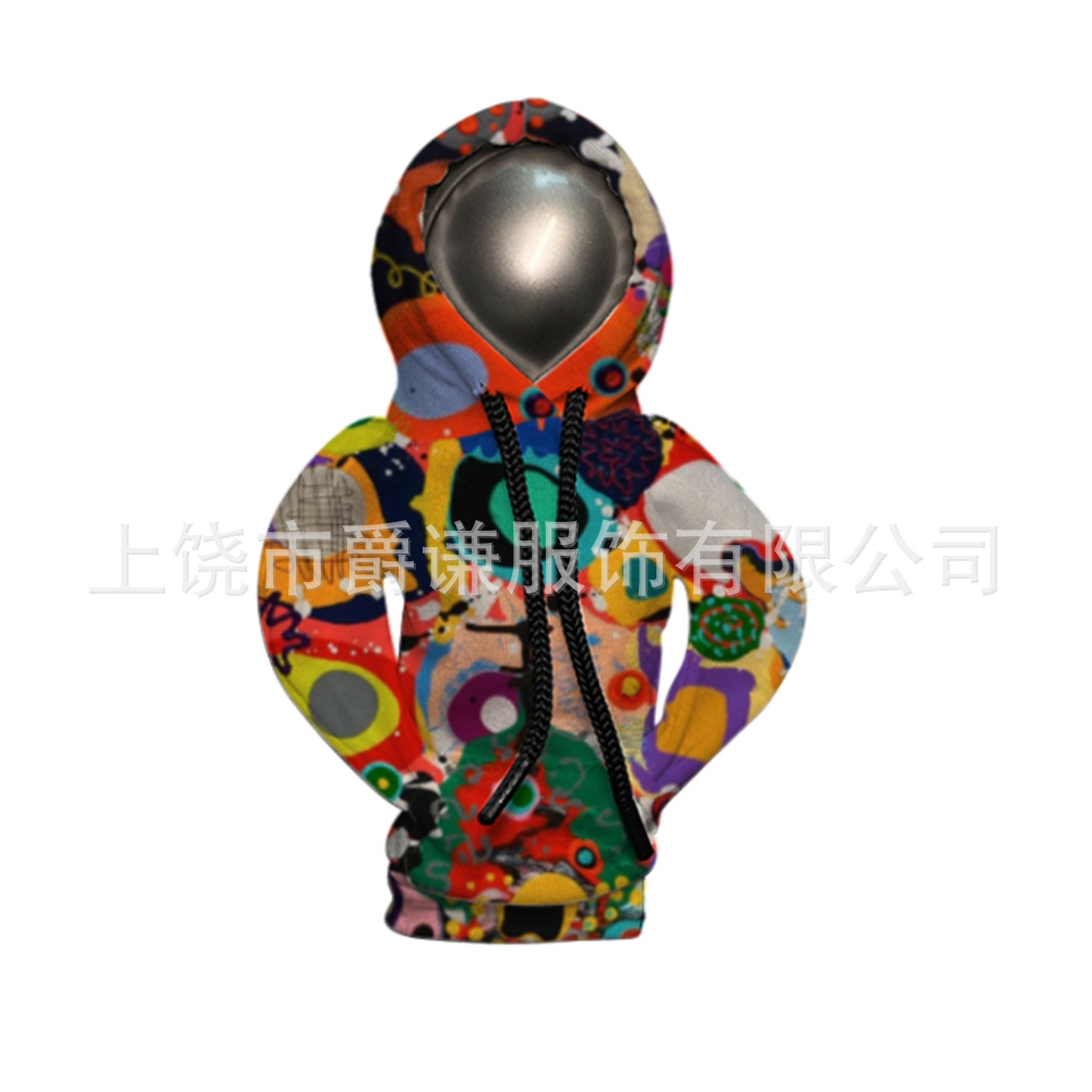 Cross-border car gear set gear lever decoration small sweater 3d hooded creative anti-hand sweat gear set to figure