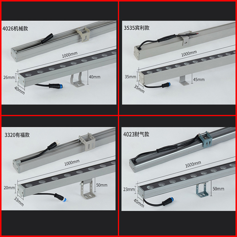 Led Wall Washer Light Outdoor Waterproof Engineering Wall Lighting Atmosphere Signage Building Hotel Exterior Wall Special Rgb Linear Light