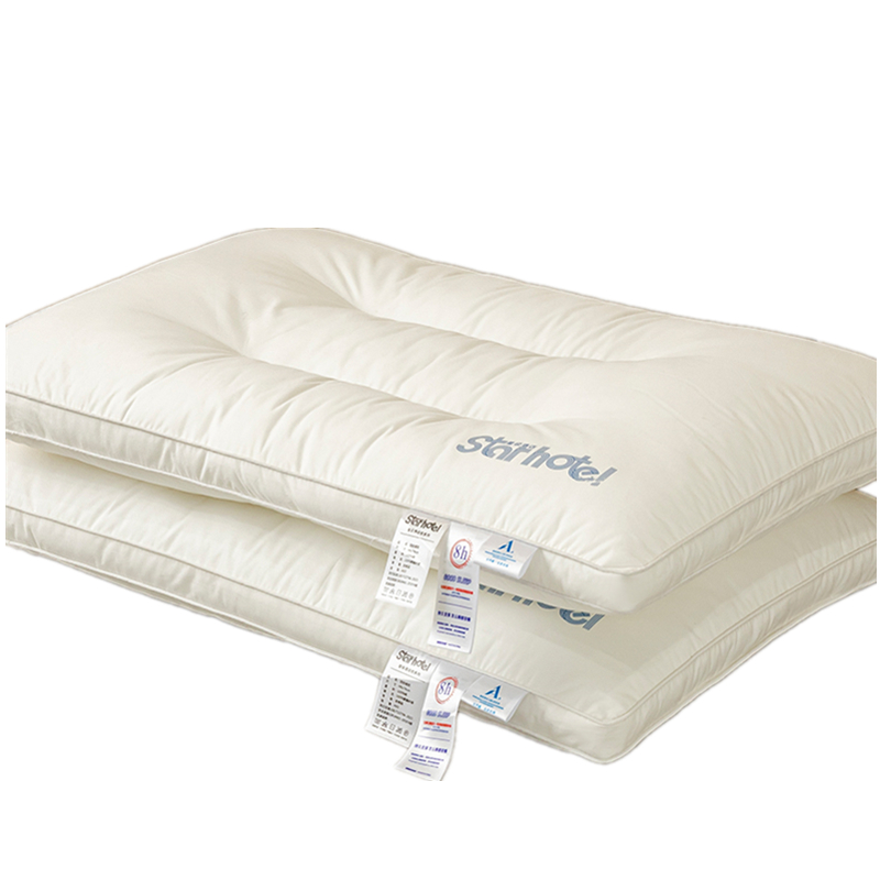 Cotton Pillow Core for Home Use, Cervical Spine Protection, Sleep Aid, Pair for Student Dormitory, Ultra-Soft Low Pillow, Hotel Exclusive