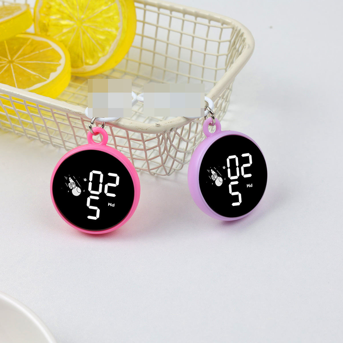 Cute Cartoon New Colorful Keychain Pendant Digital Watch Fashion Led Luminous Waterproof Touch Gift Watch