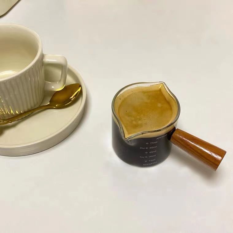 Japanese milk glass small Milk Cup espresso Mini Milk Jar latte cup double mouth small Milk Cup coffee shop utensils