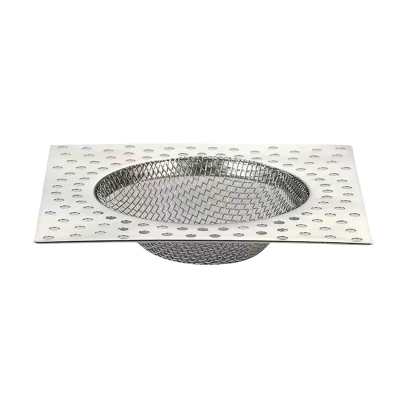 Square stainless steel floor drain filter toilet bathroom toilet floor drain cover sewer anti-blocking filter floor drain net
