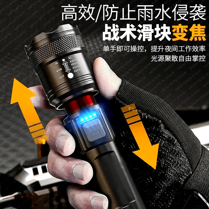 Super bright flashlight strong light charging outdoor small household tactical mini portable electric white laser multi-function long-range