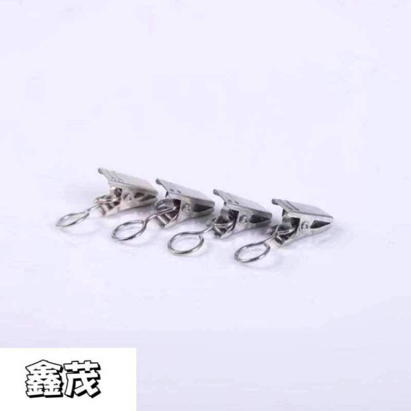 Manufacturer Curtain Clip Shower Curtain Tapestry Background Cloth Clip Opening Closed Mouth Sawtooth Buckle Clip Towel Metal Curtain Accessories