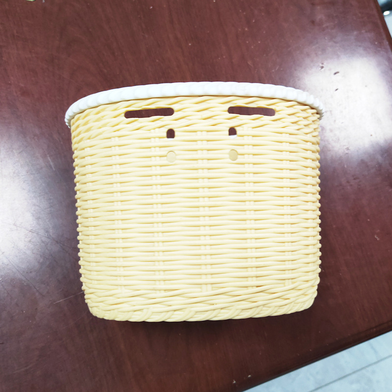 Cross-Border Injection Molded Car Basket Retro Style Children's Car Basket Children's Three-Wheel Scooter Basket Accessories Foreign Trade Wholesale