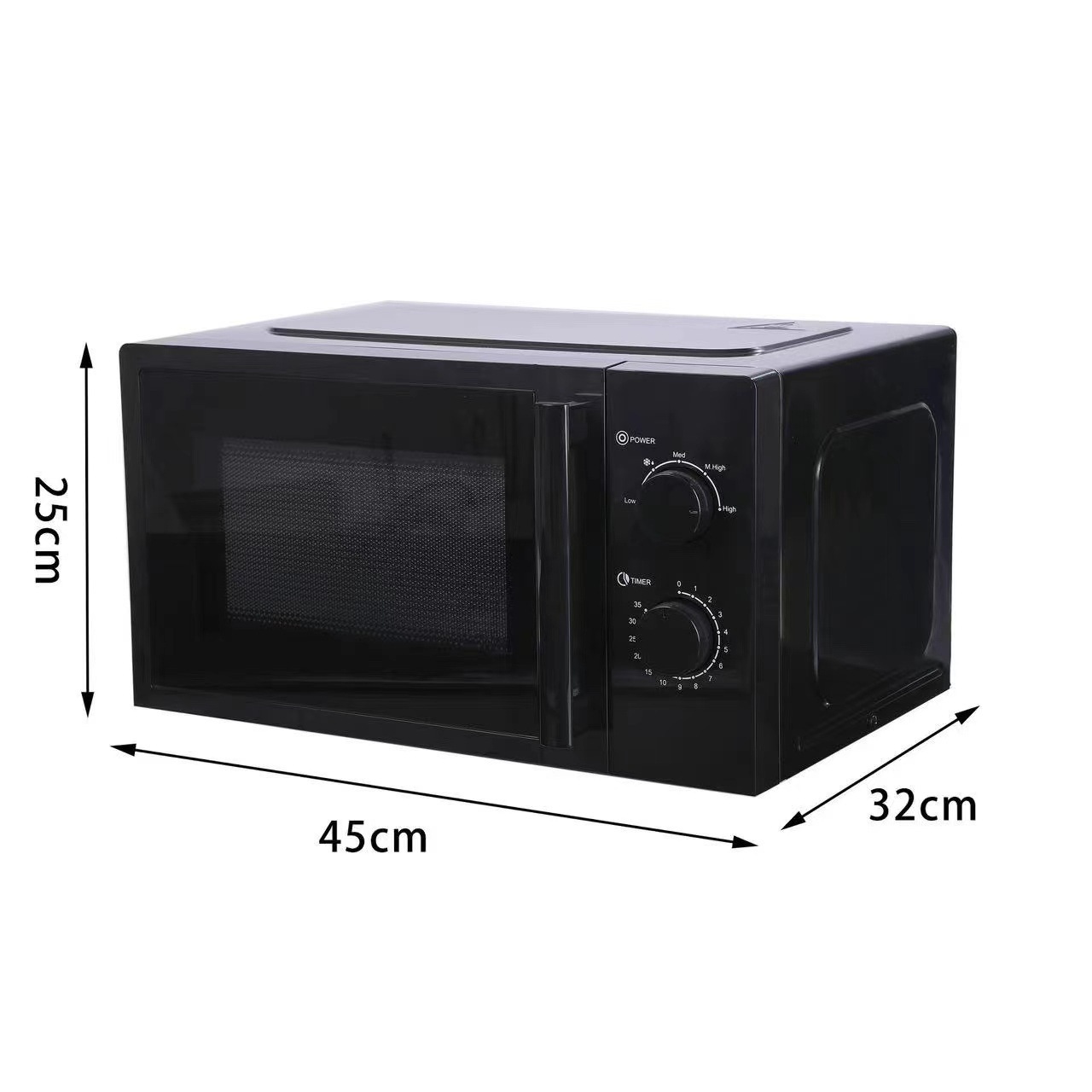 25L Microwave Oven Export European and British Household Multi-Functional Turntable Mechanical Visual Microwave Oven