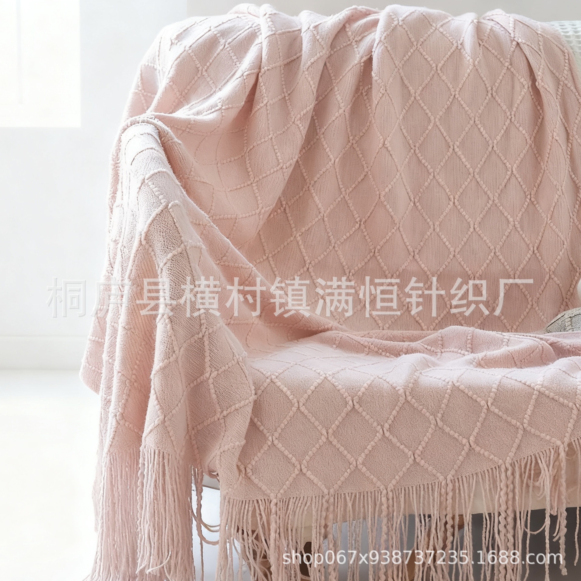 B&B Hotel Light Luxury Tassel Bedside Towel European Style Sofa Blanket Hotel Bed Flag Bed Cover Apartment Home Decorative Towel