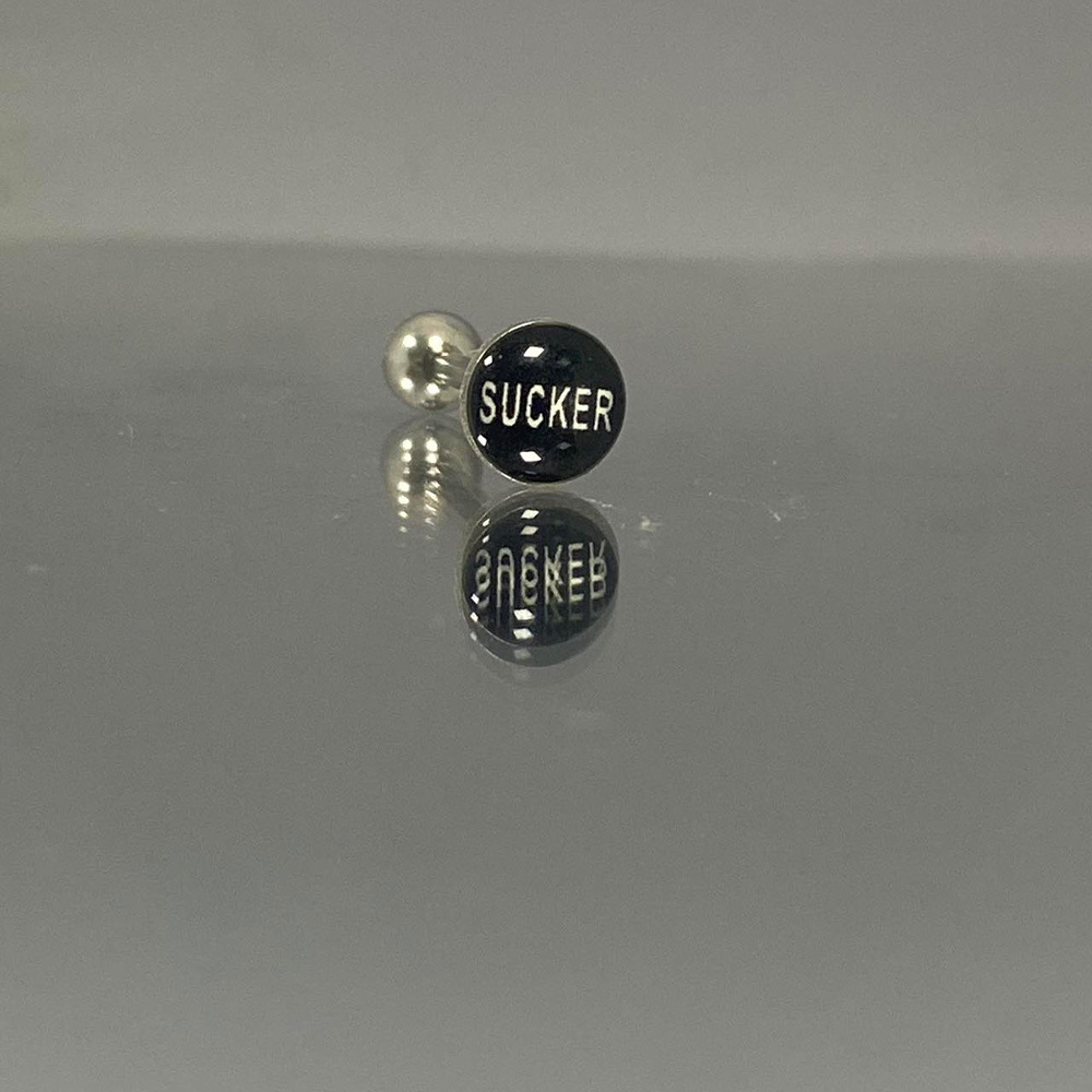 Letter tongue nail stainless steel European and American e-commerce cross-border mixed drinking tongue ring punk personality piercing tongue ornaments wholesale