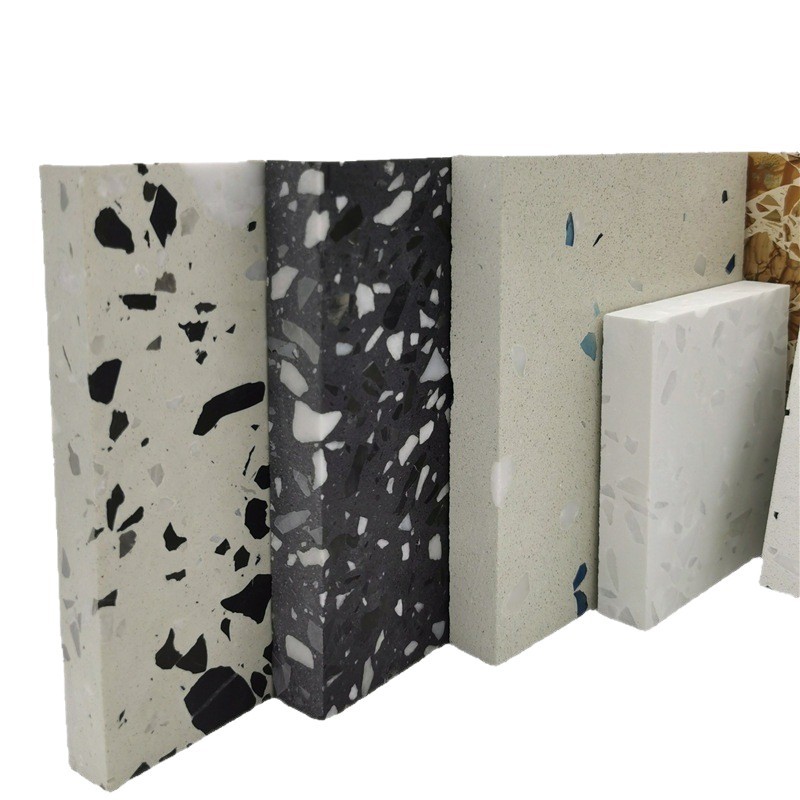 Glacier Blue Artificial Inorganic Terrazzo Manufacturer Board Multi-Style Terrazzo Countertop Non-Slip Floor Tiles Can Be Customized in Shopping Malls