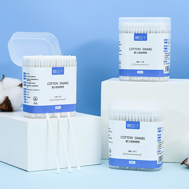 Baby cotton swab ear spoon ultra-fine disposable ear spoon baby special spiral ear spoon cotton swab support a generation of hair