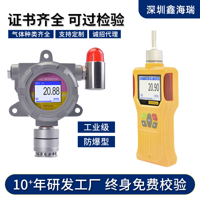 Детектор кислорода, сигнализация обнаружения кислорода, анализатор кислорода, детектор концентрации газа