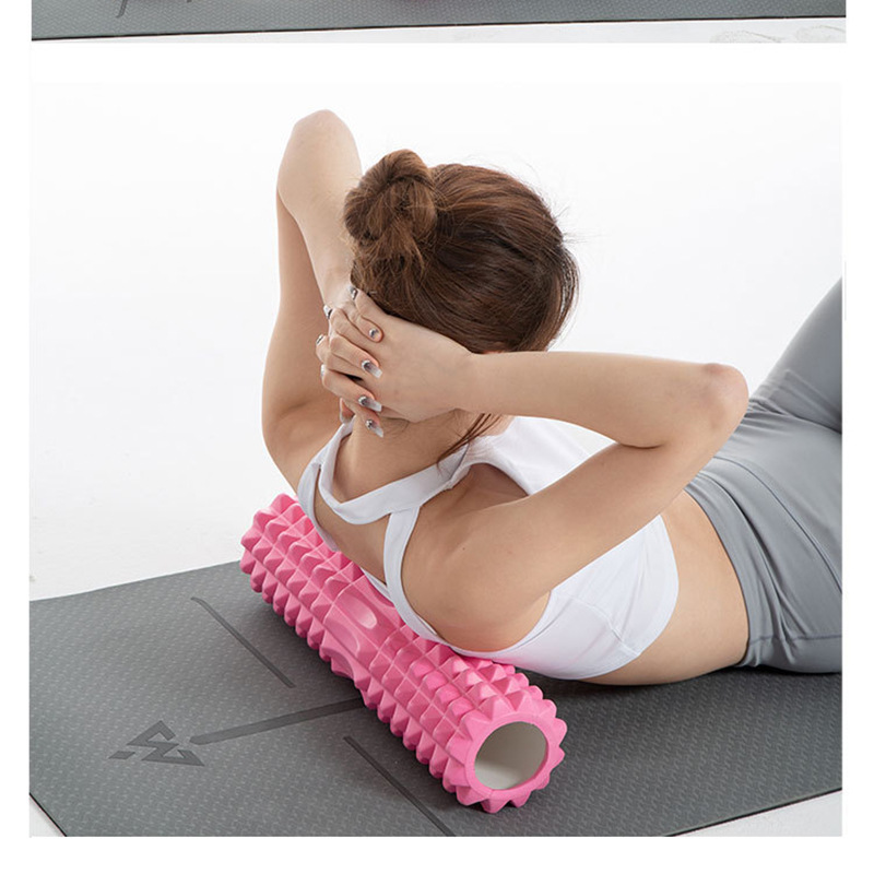 EVA foam shaft yoga column hollow wolf tooth stick Crescent type fitness calf muscle relaxation yoga massage roller