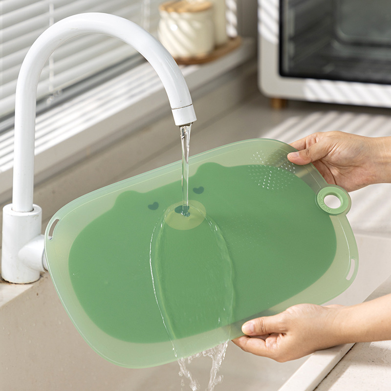 Food Grade Plastic Cutting Board for Cutting Fruits and Vegetables Kitchen Tools Antibacterial Chopping Board Baby Food Supplement Double-Sided Chopping Board