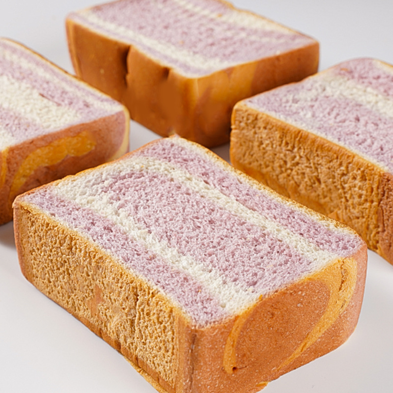 Thick-cut Toast Bread Healthy Breakfast Package Internet Celebrity Snacks Taro Flavor Milk Flavor Super Soft Sliced Pastry