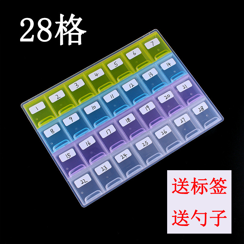 Diamond Painting Storage Box with 21 Compartments, Diamond Box with 28 Compartments, Diamond Embroidery Sticker, Diamond Dot Diamond Masonry Diamond Box