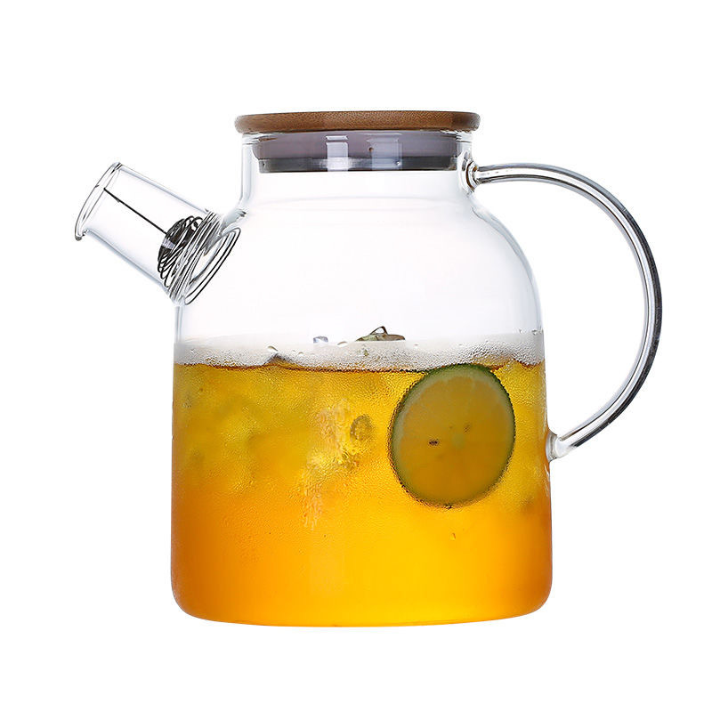 Heat-resistant glass cold water bottle borosilicate glass cold water bottle juice beverage kettle Scented Tea Teapot