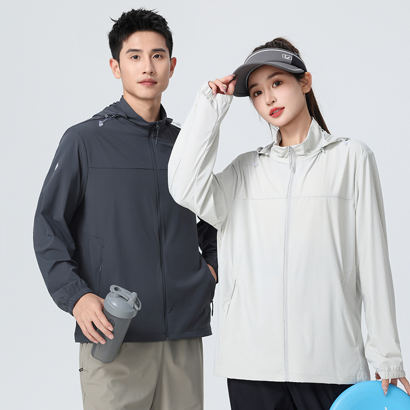 Advertising Cultural Shirt with Custom Printed Logo, Summer Hooded Removable Sun Protection Clothing, Anti-Uv Breathable Thin Sun Protection Clothing