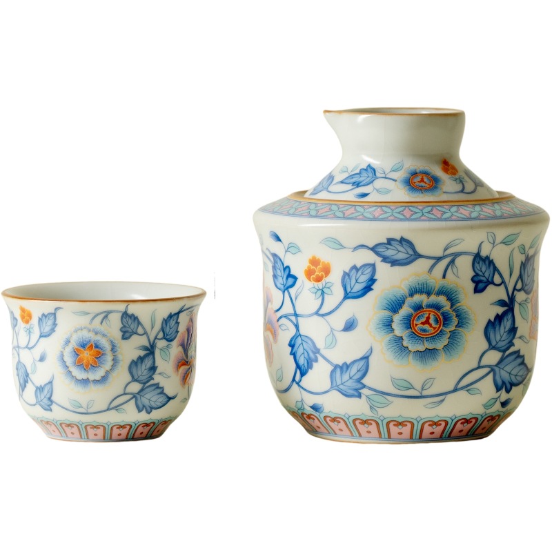 Yixiu Ru Kiln Wine Warmer Ceramic Wine Pot for Home Use, Suitable for Hot Wine, Liquor, and Sake