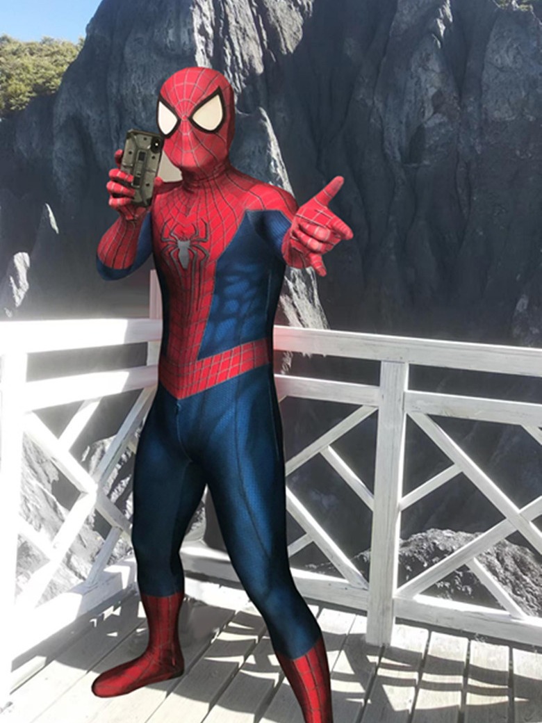 Extraordinary 2 Spider-Man Cosplay All-Inclusive Bodysuit Spandex Elastic Digital Printing Comic Show Performance Clothing