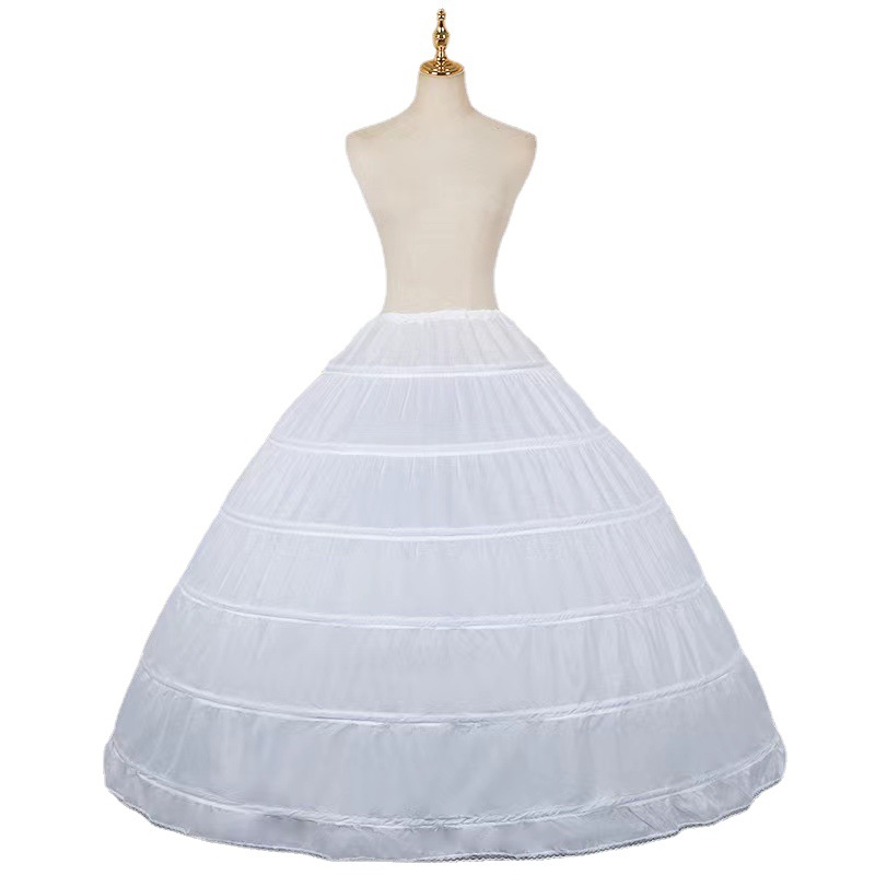 Factory direct skirt bridal wedding dress floor skirt foreign trade three or four or six circles elastic waist strap bone wedding dress Petticoat