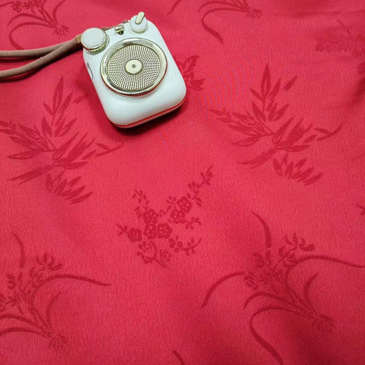 Новая китайская стиль имитация ацетатного сатина ткань жаккард с цветами сливы, орхидеи и бамбуковых листьев высококачественный женский летний чонгсам стройный длинное платье