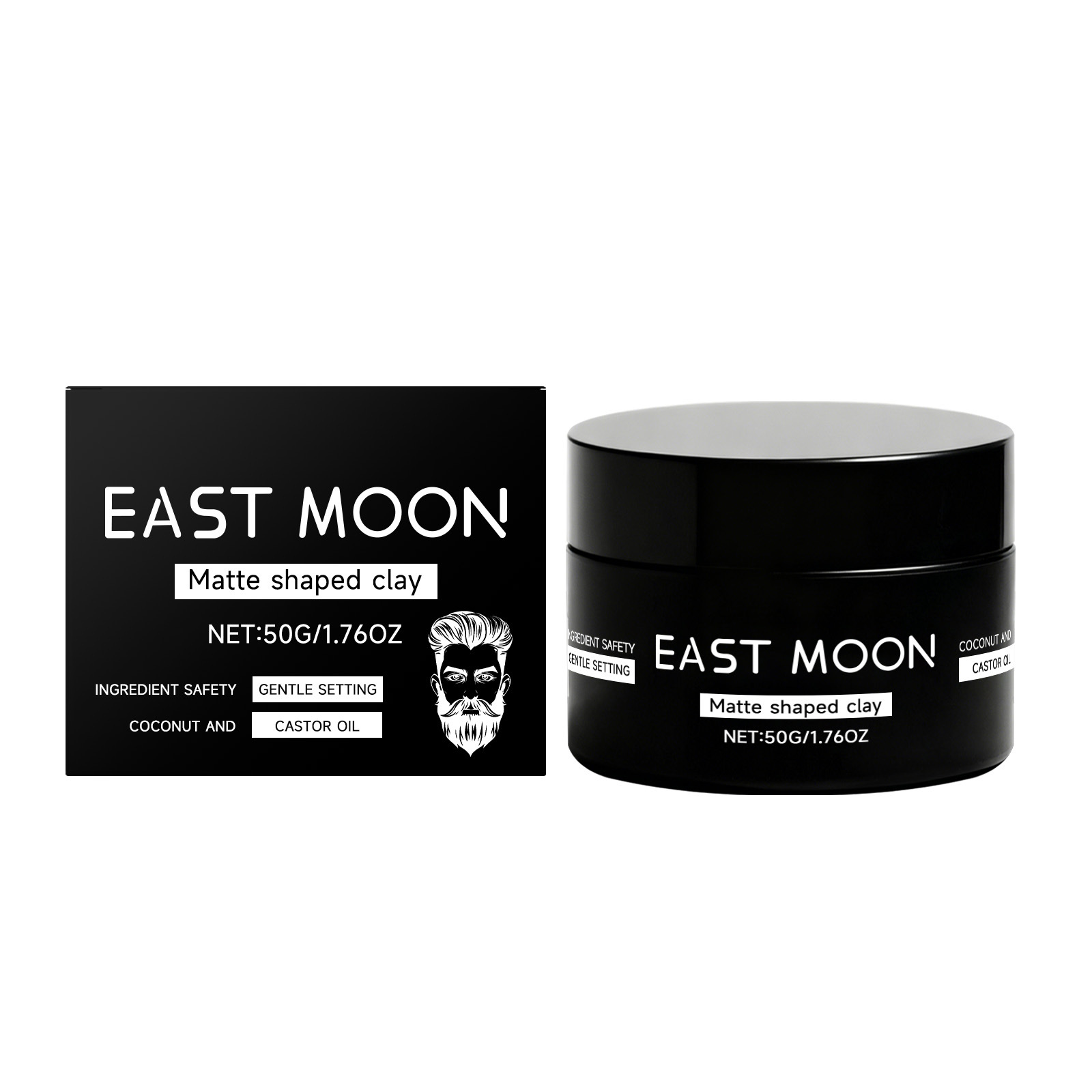 East Moon Men's Matte Styling Hair Mud Men's Hair Refreshing and Styling Mud Easy to Care for Non-Stick and Smooth