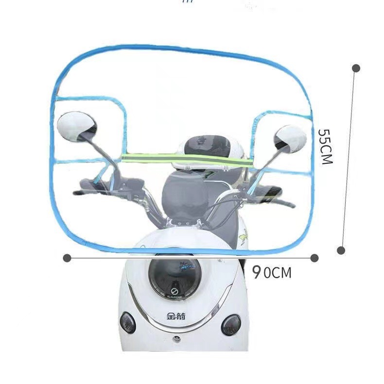 National Standard Electric Vehicle Front Windshield Scooter Motorcycle Motorcycle High-Definition Transparent Rainproof Film Foldableable Rainproof