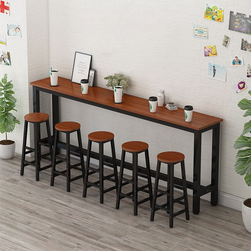 Wall-Mounted Bar Counter, Bar Table, Home Balcony High Table, Rental House Long Table and Chairs, Commercial Use