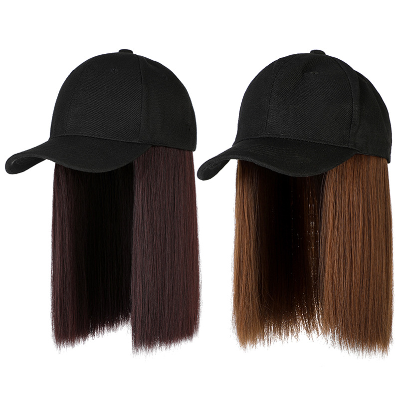 One-piece wig cap short straight Hair female hat wig clavicle Hair bobo head European and American Hair Wigs manufacturer in stock