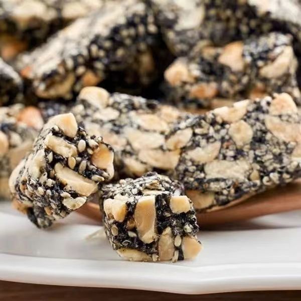Handmade Black Sesame Peanut Cake, Peanut Candy Specialty, Popular Snacks, Casual Snacks, Snacks to Satisfy Cravings, Old-Fashioned Snacks